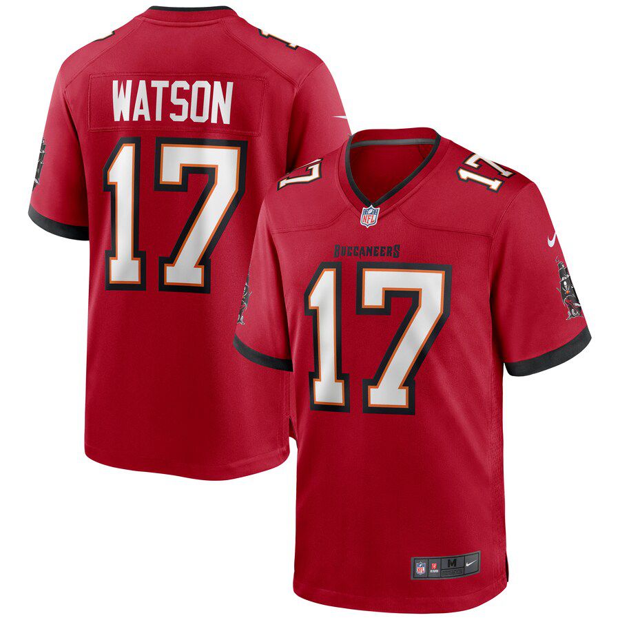 Men Tampa Bay Buccaneers 17 Justin Watson Nike Red Game NFL Jersey